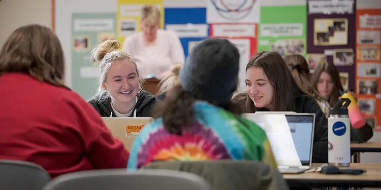 A group of students in an education class